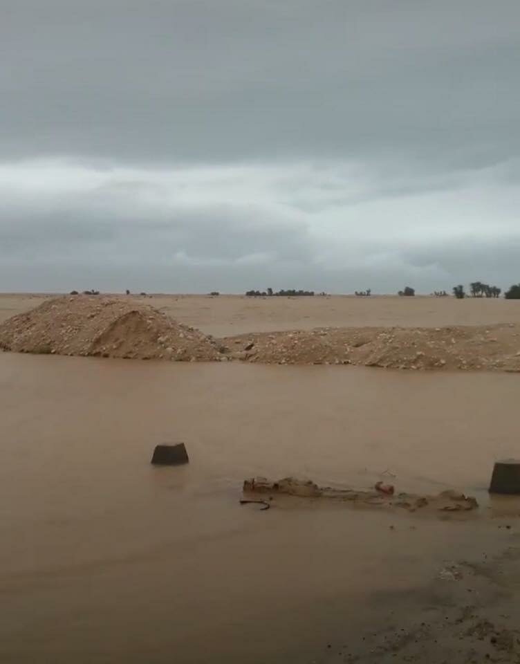 السيول غطت بعض المناطق